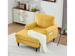 Hauss Spole Poltrona relaxante em tecido chenille - Com bolsos laterais^ Poltrona