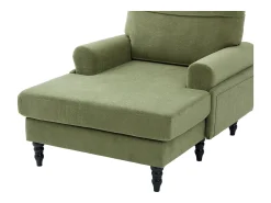 Sale Hauss Spole Poltrona relaxante em tecido chenille -azeitona - Com bolsos laterais Verde