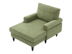 Sale Hauss Spole Poltrona relaxante em tecido chenille -azeitona - Com bolsos laterais Verde