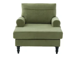 Sale Hauss Spole Poltrona relaxante em tecido chenille -azeitona - Com bolsos laterais Verde