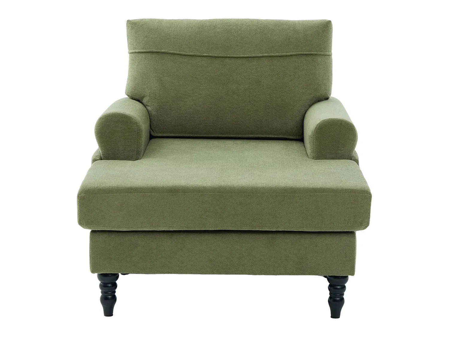 Sale Hauss Spole Poltrona relaxante em tecido chenille -azeitona - Com bolsos laterais Verde