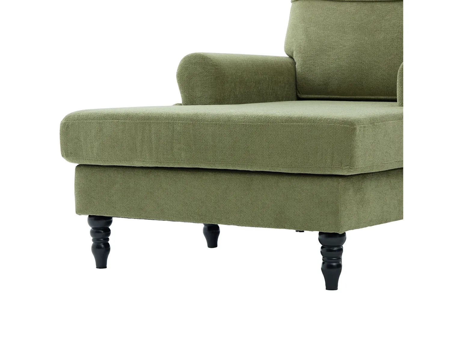 Sale Hauss Spole Poltrona relaxante em tecido chenille -azeitona - Com bolsos laterais Verde