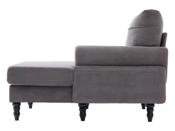 Poltrona|Hauss Spole Poltrona relaxante em tecido chenille cinza escuro - Com bolsos laterais Cinzento