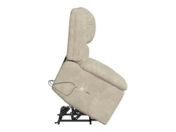 Discount Poltrona relaxante Poltrona de massagem - regulação elétrica, poltrona de massagem com vibrações e calor, bolsas laterais - Castanho