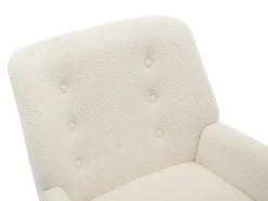 Poltrona*Vente-unique Poltrona reta em tecido bouclé estilo escandinavo SERINO Branco