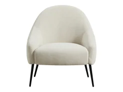 Poltrona*Vente-unique Poltrona reta em tecido texturizado cor RIBEDI Bege