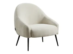 Poltrona*Vente-unique Poltrona reta em tecido texturizado cor RIBEDI Bege