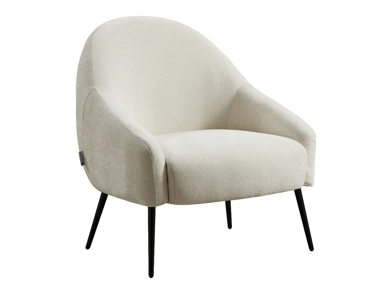 Poltrona*Vente-unique Poltrona reta em tecido texturizado cor RIBEDI Bege