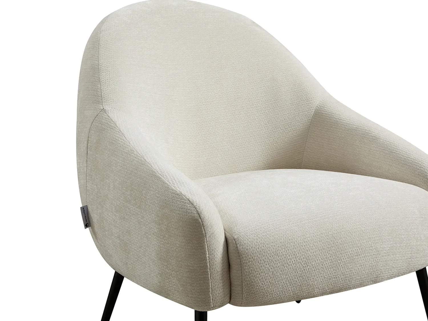 Poltrona*Vente-unique Poltrona reta em tecido texturizado cor RIBEDI Bege