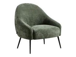 Poltrona*Vente-unique Poltrona reta em tecido texturizado cor RIBEDI Verde