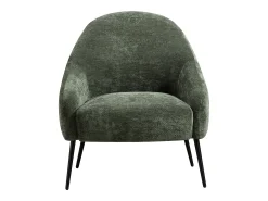 Poltrona*Vente-unique Poltrona reta em tecido texturizado cor RIBEDI Verde