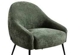 Poltrona*Vente-unique Poltrona reta em tecido texturizado cor RIBEDI Verde