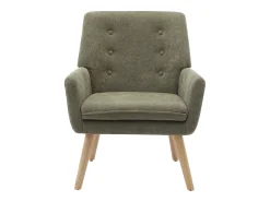 Clearance Vente-unique Poltrona reta em tecido estilo escandinavo SERINO Verde