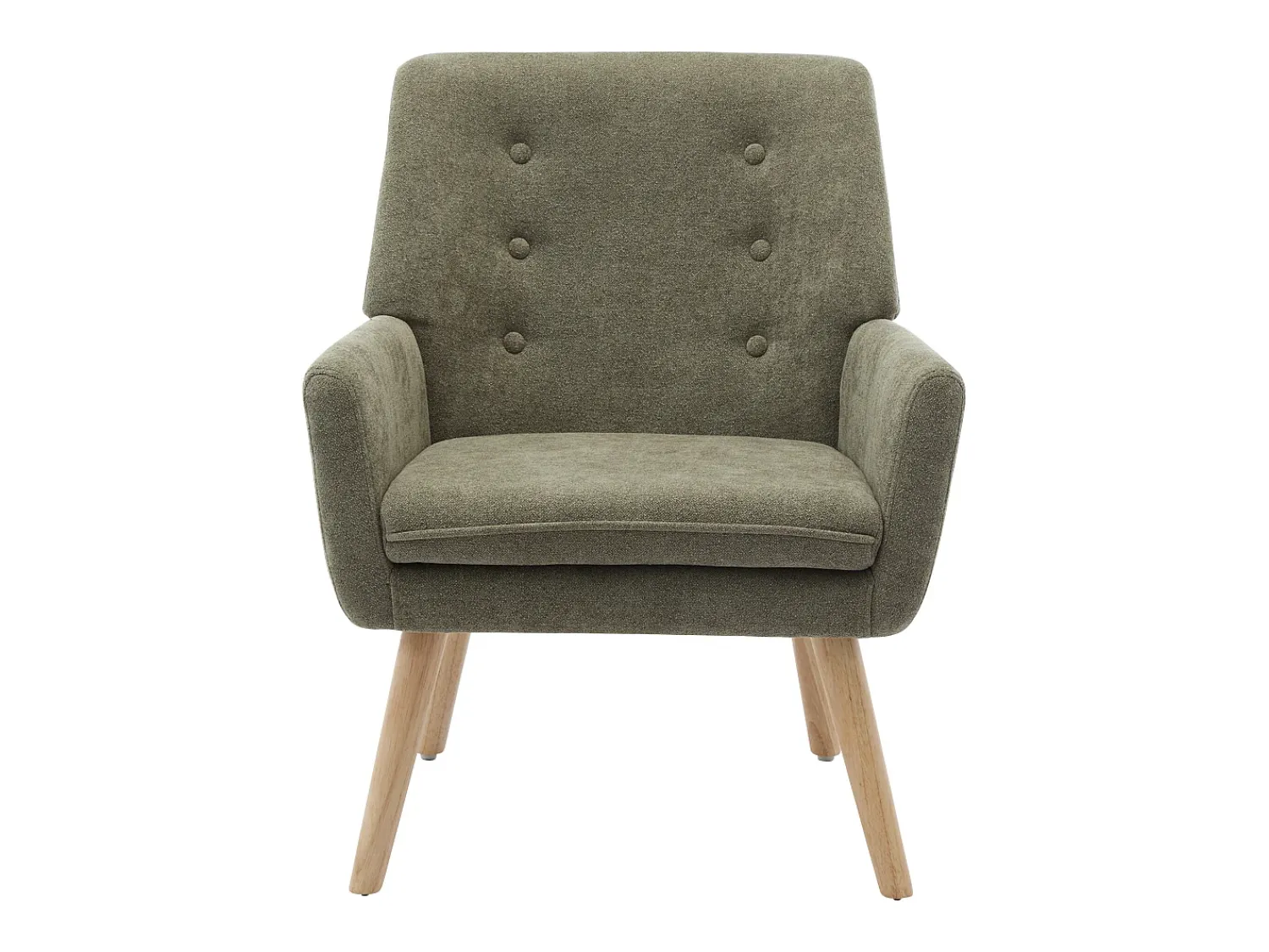 Clearance Vente-unique Poltrona reta em tecido estilo escandinavo SERINO Verde