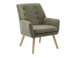 Clearance Vente-unique Poltrona reta em tecido estilo escandinavo SERINO Verde