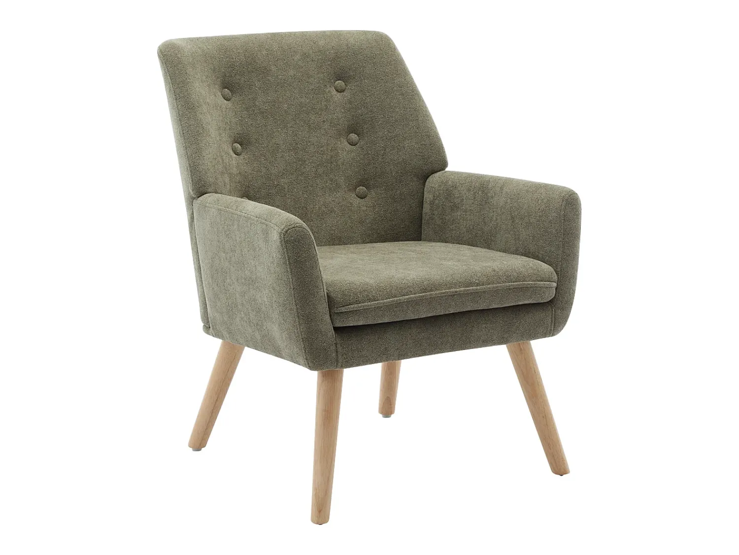 Clearance Vente-unique Poltrona reta em tecido estilo escandinavo SERINO Verde