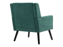 Hauss Spole Poltrona retro em linho com pés em madeira Verde