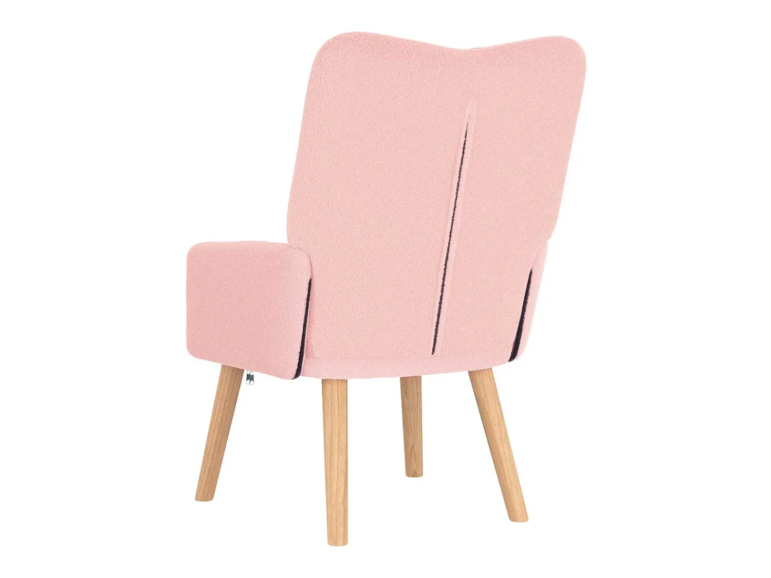 Online vidaxl poltrona 63 x 67 x 94 cm Tecido de Ovelha e Compensado Rosa