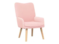 Online vidaxl poltrona 63 x 67 x 94 cm Tecido de Ovelha e Compensado Rosa