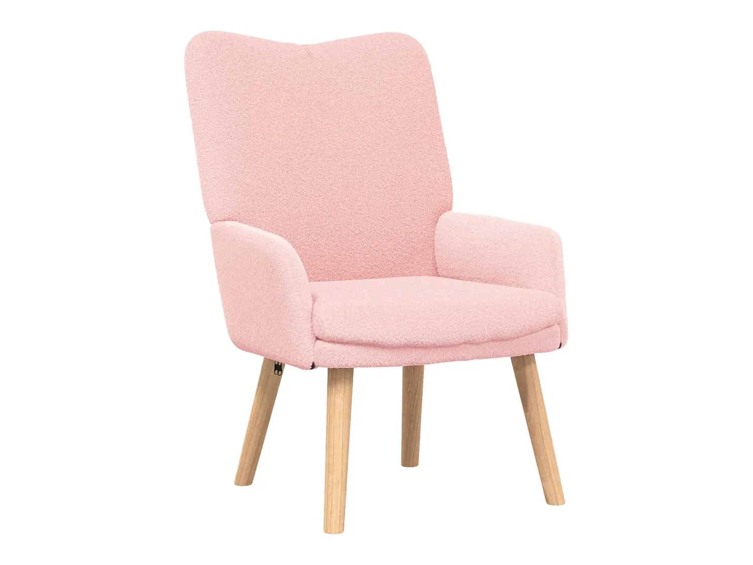 Online vidaxl poltrona 63 x 67 x 94 cm Tecido de Ovelha e Compensado Rosa