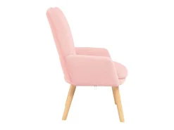 Online vidaxl poltrona 63 x 67 x 94 cm Tecido de Ovelha e Compensado Rosa