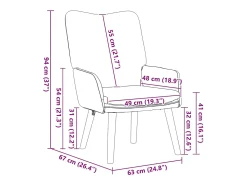 Online vidaxl poltrona 63 x 67 x 94 cm Tecido de Ovelha e Compensado Rosa