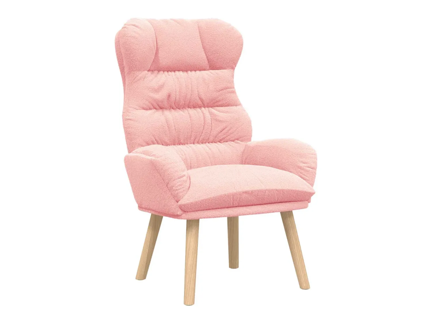 Poltrona|vidaxl poltrona 69 x 74 x 93 cm Tecido Sherpa Rosa