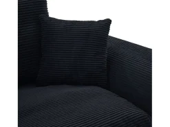 Hauss Spole Poltrona simples com almofada em bombazine - Preta Preto