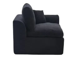Hauss Spole Poltrona simples com almofada em bombazine - Preta Preto
