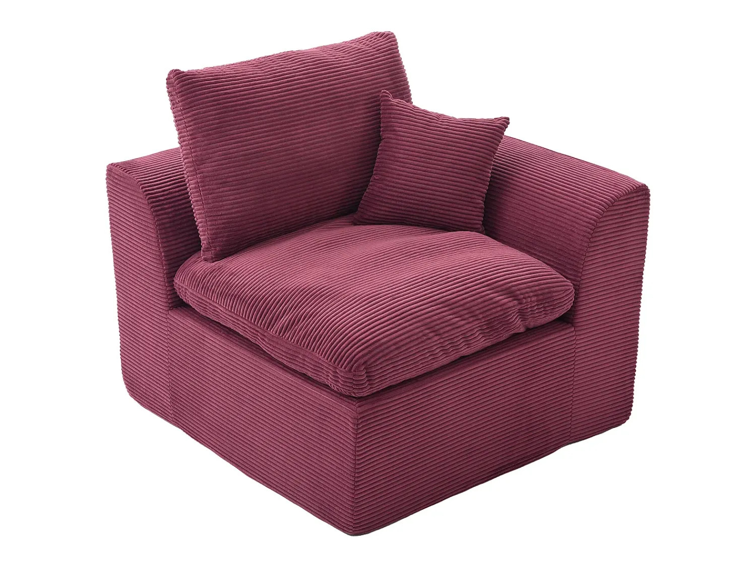 Poltrona*Hauss Spole Poltrona simples com almofada em bombazine - Cor Borgonha Bordeaux