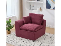 Poltrona*Hauss Spole Poltrona simples com almofada em bombazine - Cor Borgonha Bordeaux