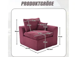 Poltrona*Hauss Spole Poltrona simples com almofada em bombazine - Cor Borgonha Bordeaux