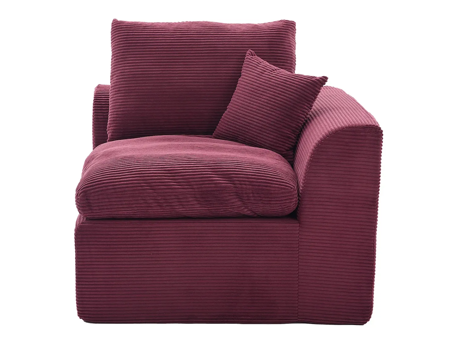Poltrona*Hauss Spole Poltrona simples com almofada em bombazine - Cor Borgonha Bordeaux