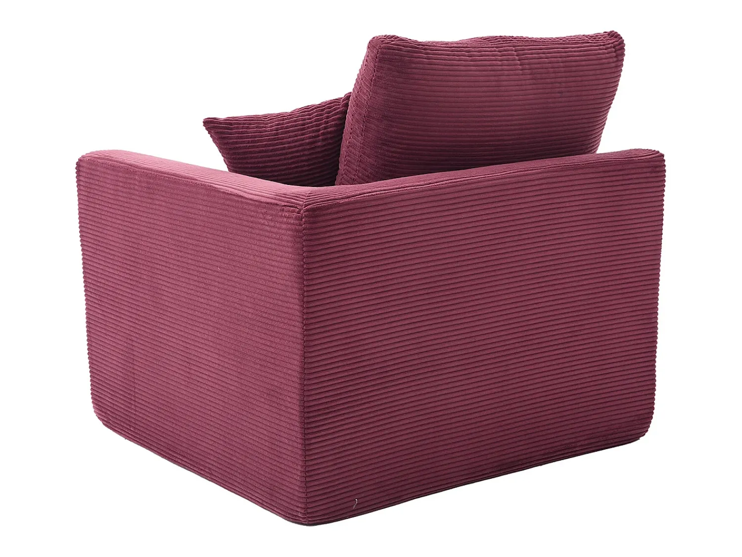Poltrona*Hauss Spole Poltrona simples com almofada em bombazine - Cor Borgonha Bordeaux