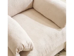 Poltrona|Merax Poltrona, sofá de 1 lugar em tecido chenille - com braços e encosto - 96 x 82 x 84 cm - para sala de estar, quarto - Bege