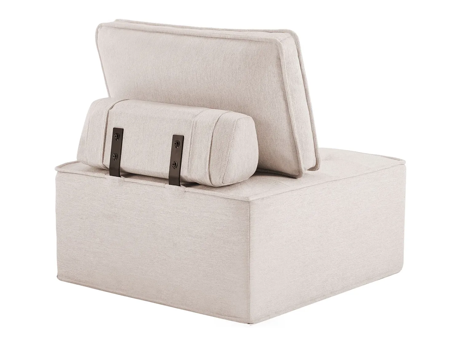 Sofá* Poltrona, sofá individual com capa, pufe para sala de estar, quarto, quarto de hóspedes ou quarto de criança, pequeno conjunto de assentos Bege