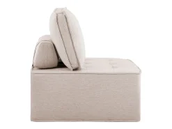 Sofá* Poltrona, sofá individual com capa, pufe para sala de estar, quarto, quarto de hóspedes ou quarto de criança, pequeno conjunto de assentos Bege