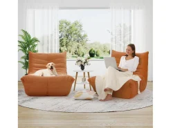 Poltrona*DripeX Poltrona Strazy na Caterpillar Brown - Base Deep 62cm - 80x85x84cm Castanho