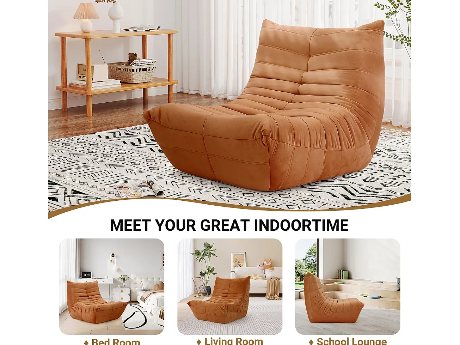 Poltrona*DripeX Poltrona Strazy na Caterpillar Brown - Base Deep 62cm - 80x85x84cm Castanho