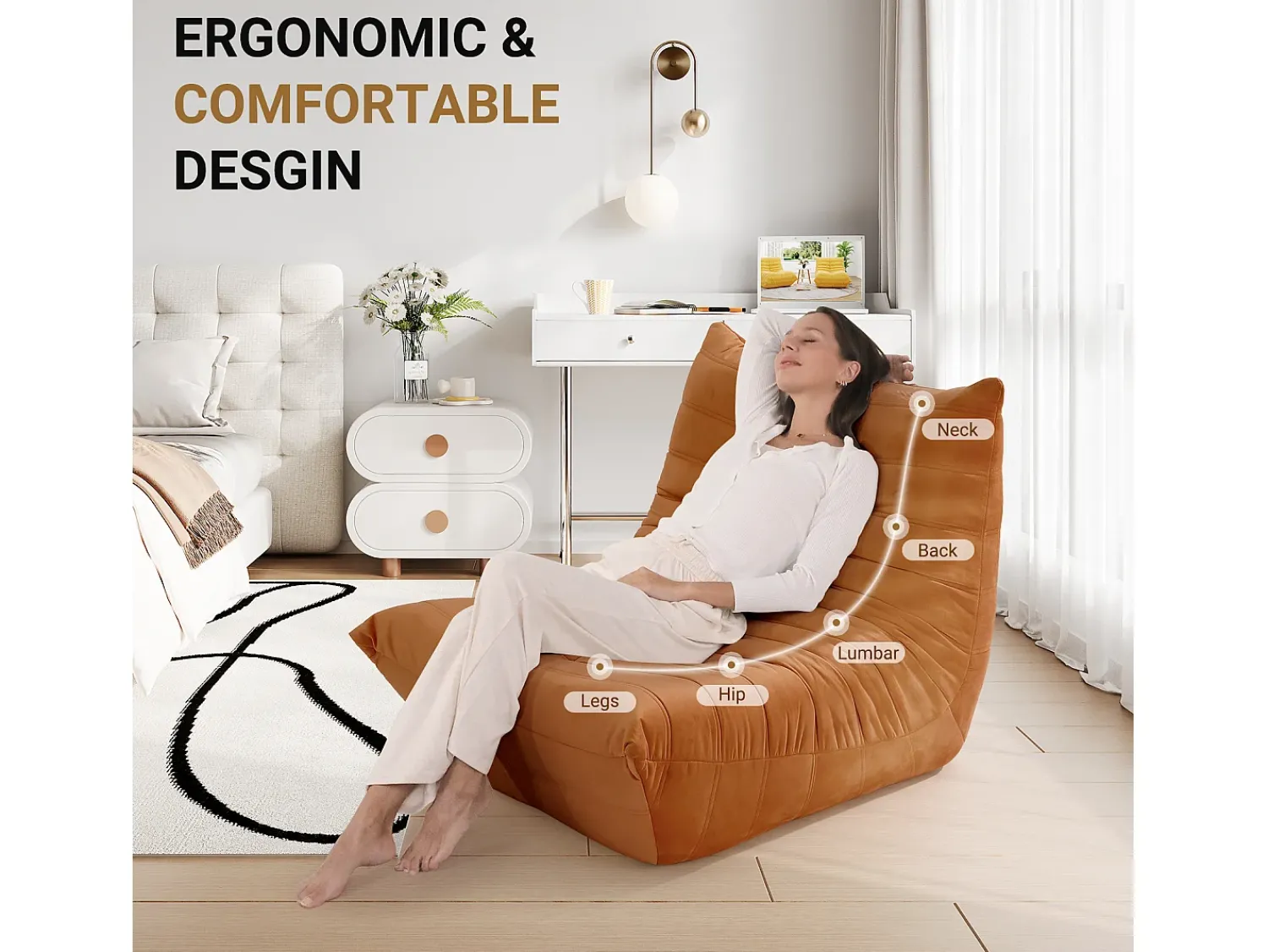 Poltrona*DripeX Poltrona Strazy na Caterpillar Brown - Base Deep 62cm - 80x85x84cm Castanho