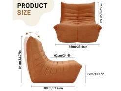 Poltrona*DripeX Poltrona Strazy na Caterpillar Brown - Base Deep 62cm - 80x85x84cm Castanho