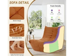Poltrona*DripeX Poltrona Strazy na Caterpillar Brown - Base Deep 62cm - 80x85x84cm Castanho