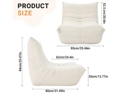 Outlet DripeX Poltrona Strazy na Caterpillar Beige - assento profundo 62cm - 80x85x84cm Bege