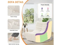 Outlet DripeX Poltrona Strazy na Caterpillar Beige - assento profundo 62cm - 80x85x84cm Bege