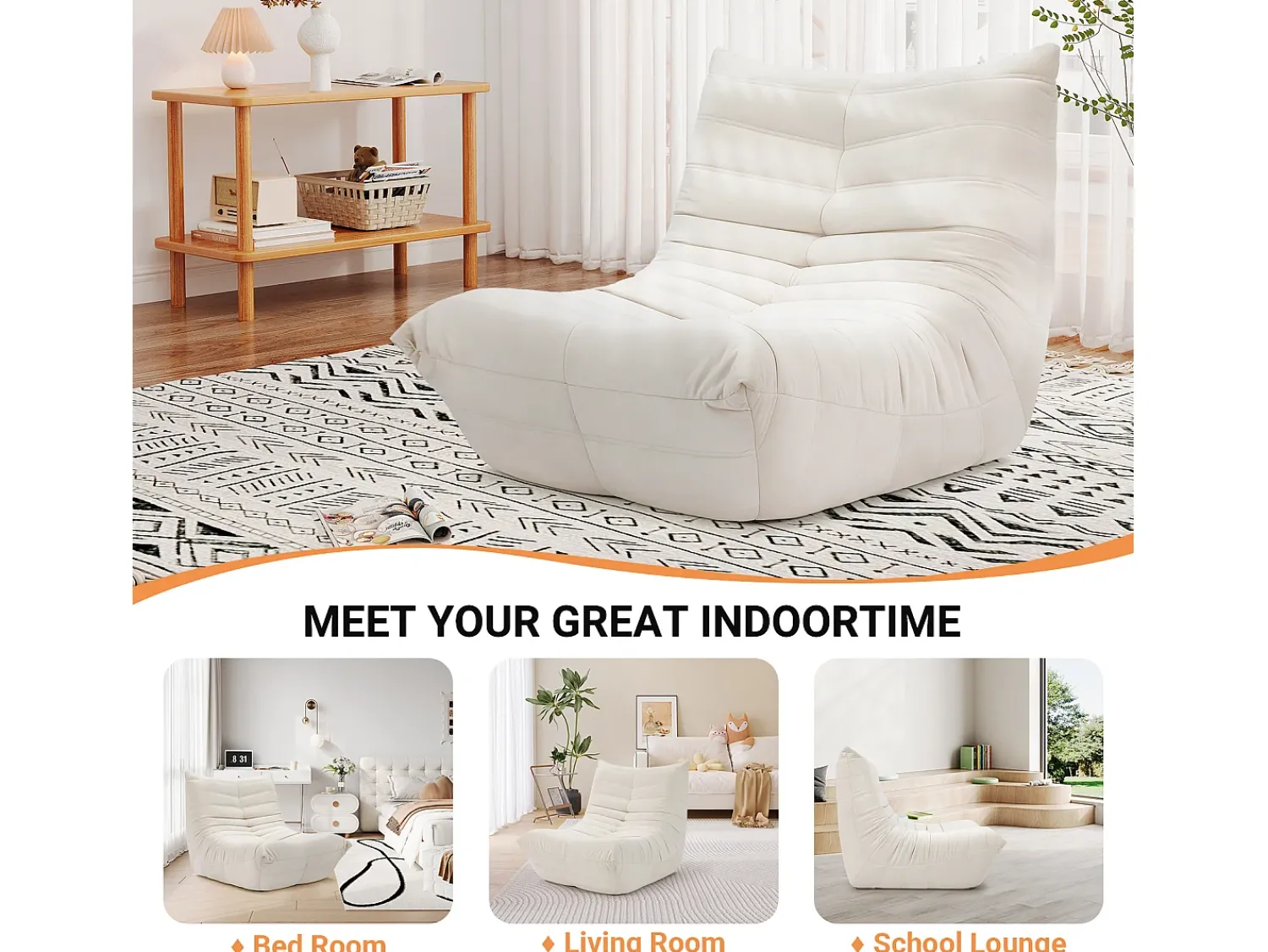 Outlet DripeX Poltrona Strazy na Caterpillar Beige - assento profundo 62cm - 80x85x84cm Bege