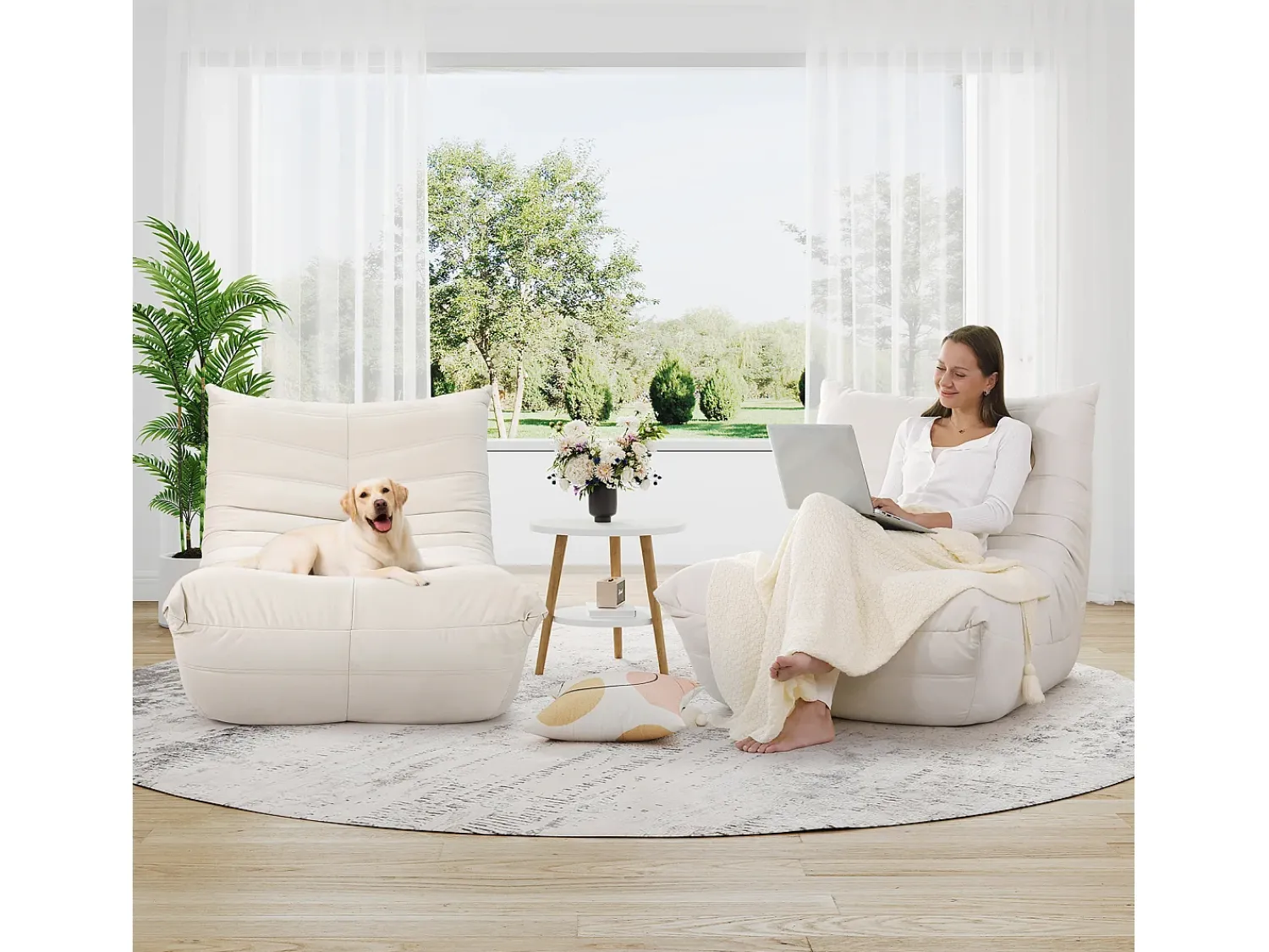 Outlet DripeX Poltrona Strazy na Caterpillar Beige - assento profundo 62cm - 80x85x84cm Bege