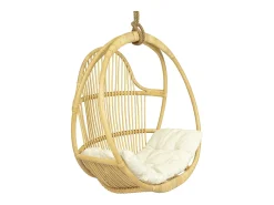 Poltrona*Vente-unique Poltrona suspensa resina natural com almofadão BRIANNA Natural claro