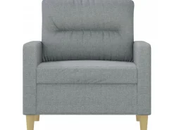 Poltrona| Poltrona tecido 60 cm -claro PT807387 Cinzento