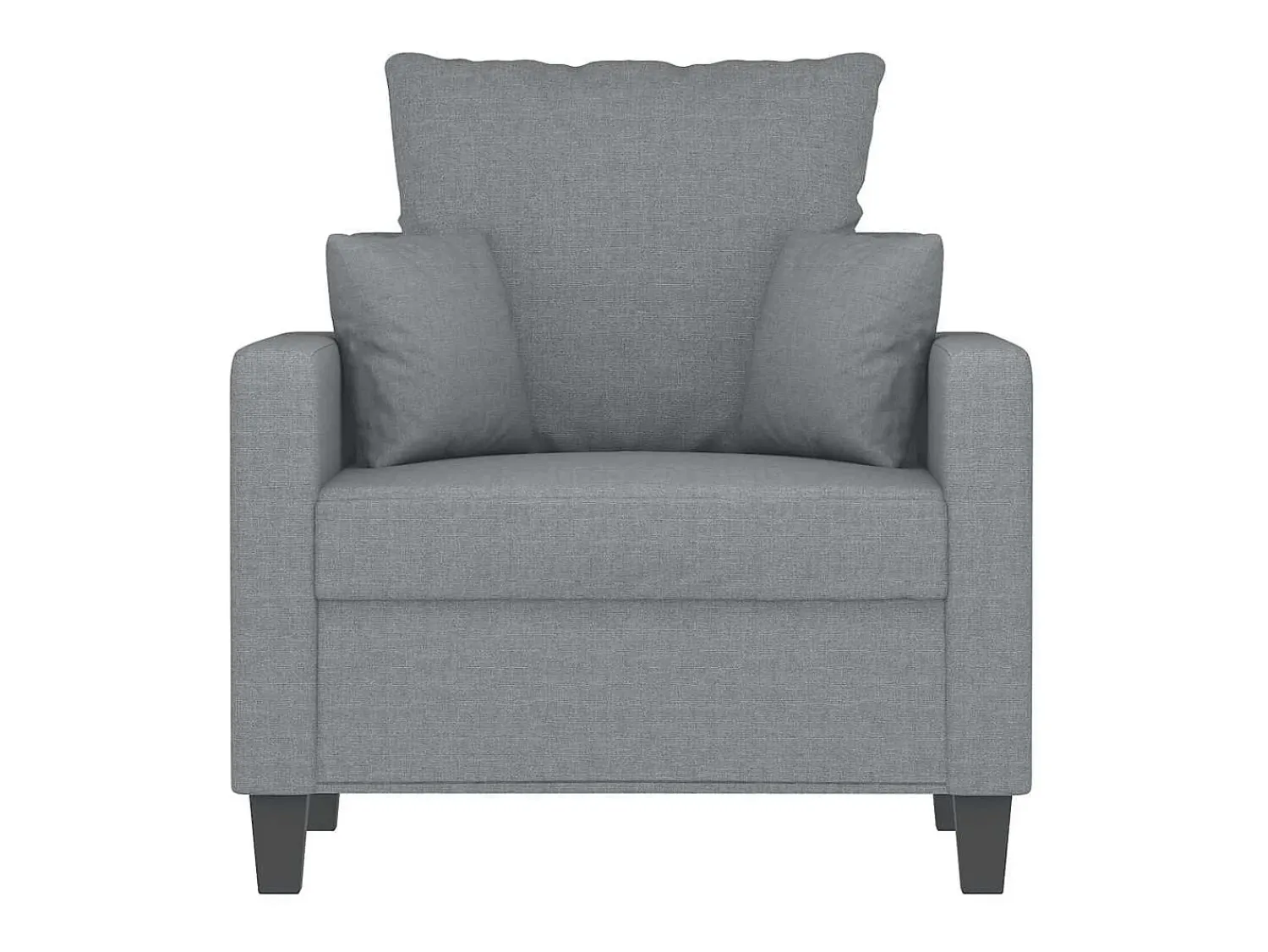 vidaxl Poltrona tecido 60 cm cinzento-claro^ Poltrona
