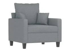 vidaxl Poltrona tecido 60 cm cinzento-claro^ Poltrona